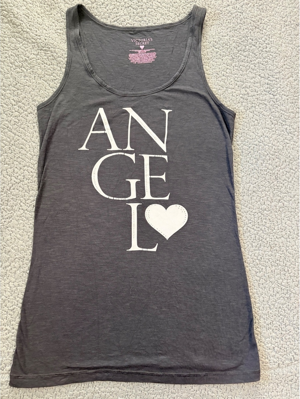 Victoria's Secret Dark Gray Angel Tank Top - L - 0514